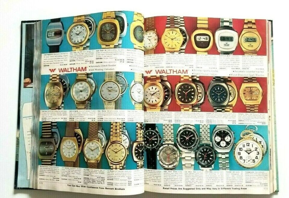 Bennett Brothers Blue Book Of Luxury Merchandise 1975 Fine Jewelry Watches Catalog